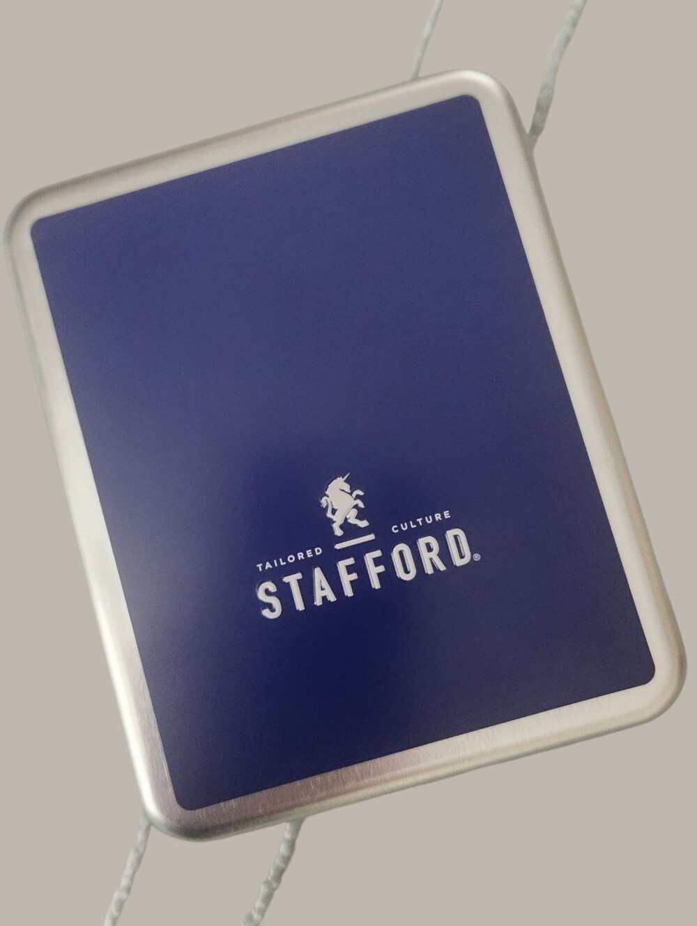 Stafford Black Leather Bifold Wallet with Contrast Stitching - Picture 2 of 2
